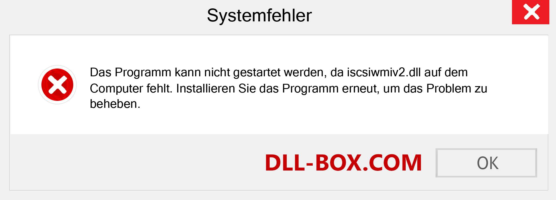 iscsiwmiv2.dll-Datei fehlt?. Download für Windows 7, 8, 10 - Fix iscsiwmiv2 dll Missing Error unter Windows, Fotos, Bildern